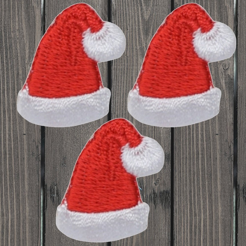 embroidered iron on sew on patch small santa hat