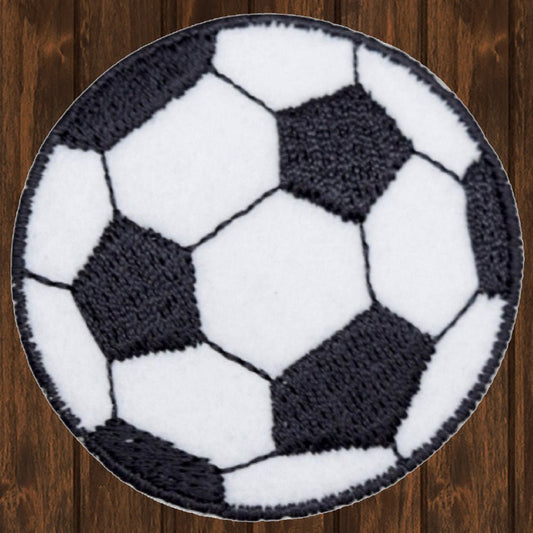 embroidered iron on sew on patch soccer ball futbol 3
