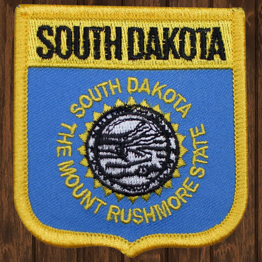 embroidered iron on sew on patch south dakota