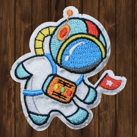 embroidered iron on sew on patch space suit alien