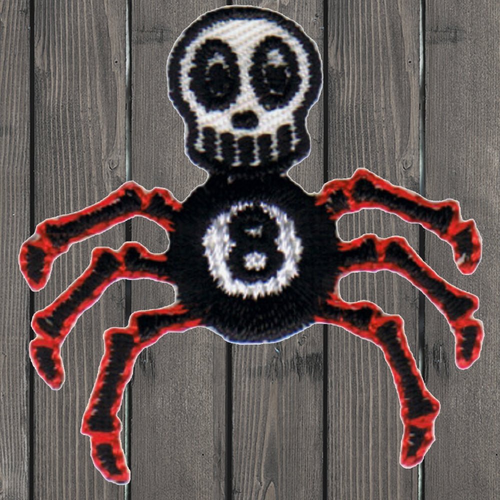 embroidered iron on sew on patch spider 8 ball