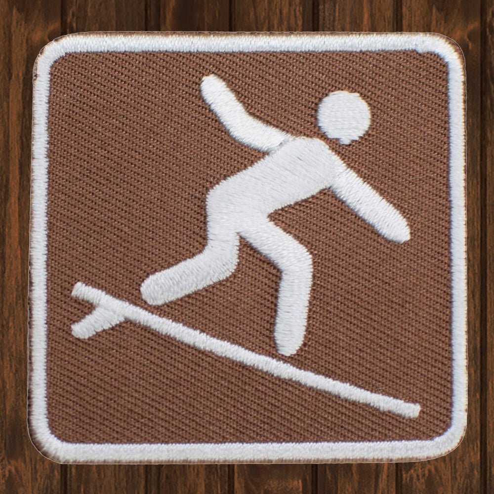 embroidered iron on sew on patch surfing