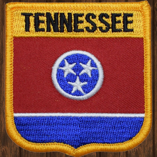 embroidered iron on sew on patch tennessee shield
