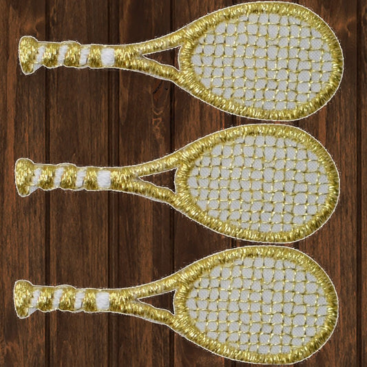 embroidered iron on sew on patch tennis raquet