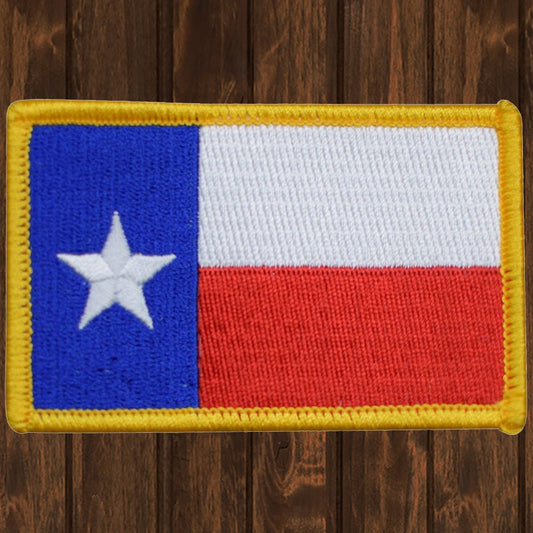 embroidered iron on sew on patch texas flag