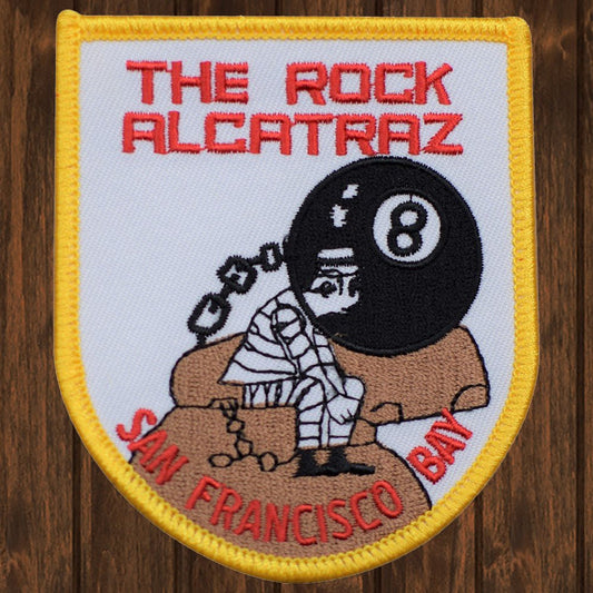 embroidered iron on sew on patch the rock alcatraz