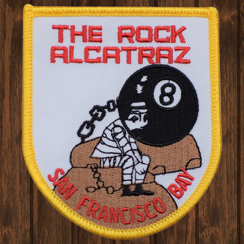 embroidered iron on sew on patch the rock alcatraz
