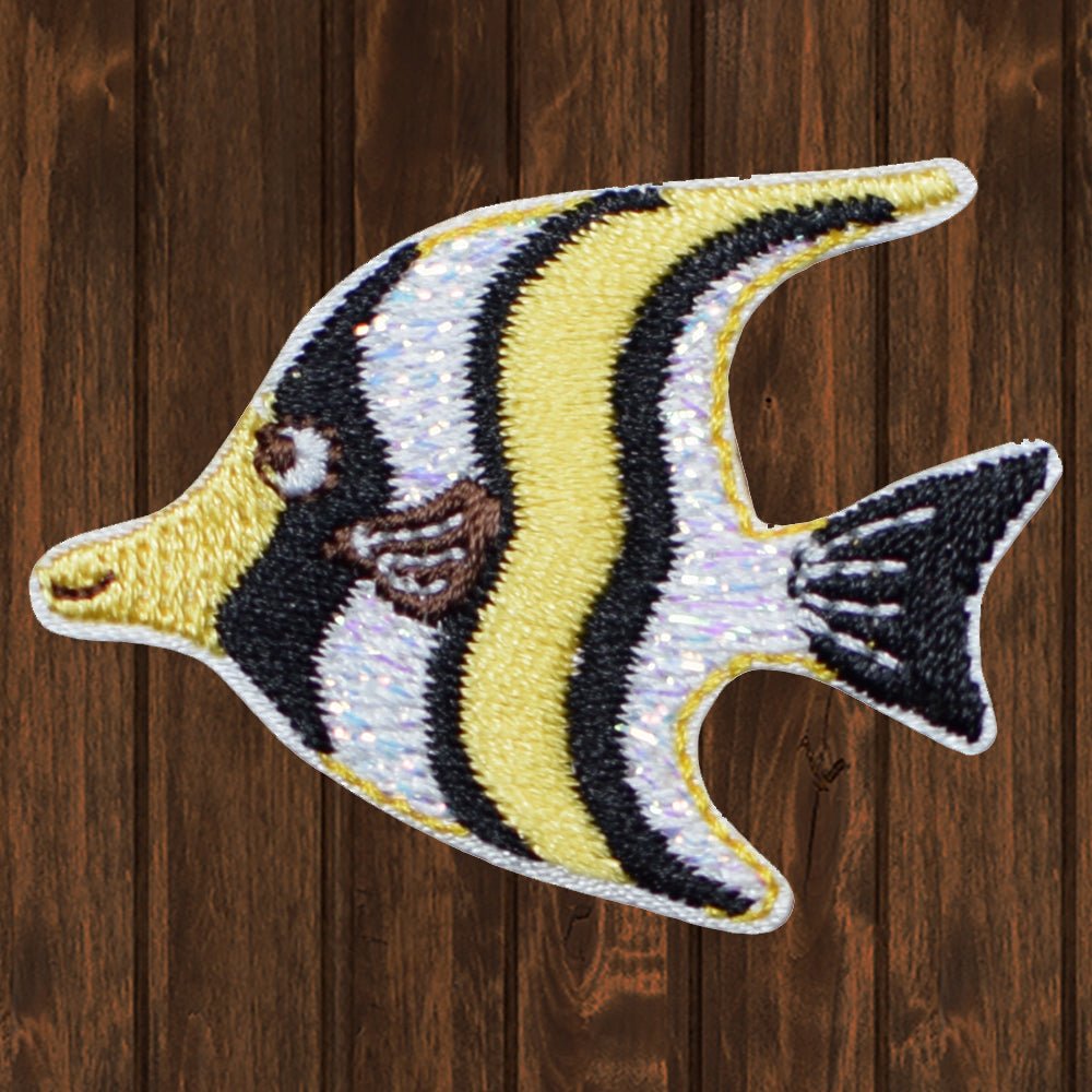 embroidered iron on sew on patch tropical fish 2