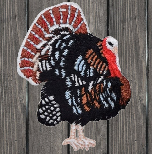 embroidered iron on sew on patch turkey animal