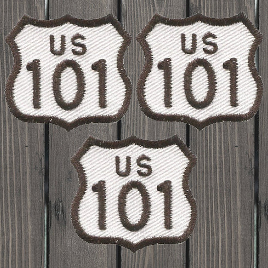 embroidered iron on sew on patch us 101 3 pack