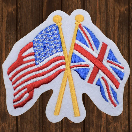 embroidered iron on sew on patch usa great britain