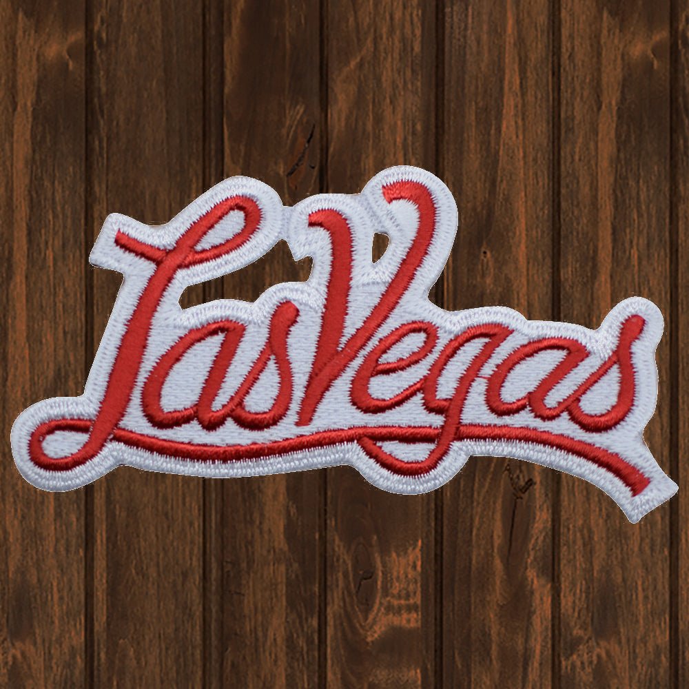 embroidered iron on sew on patch vegas red