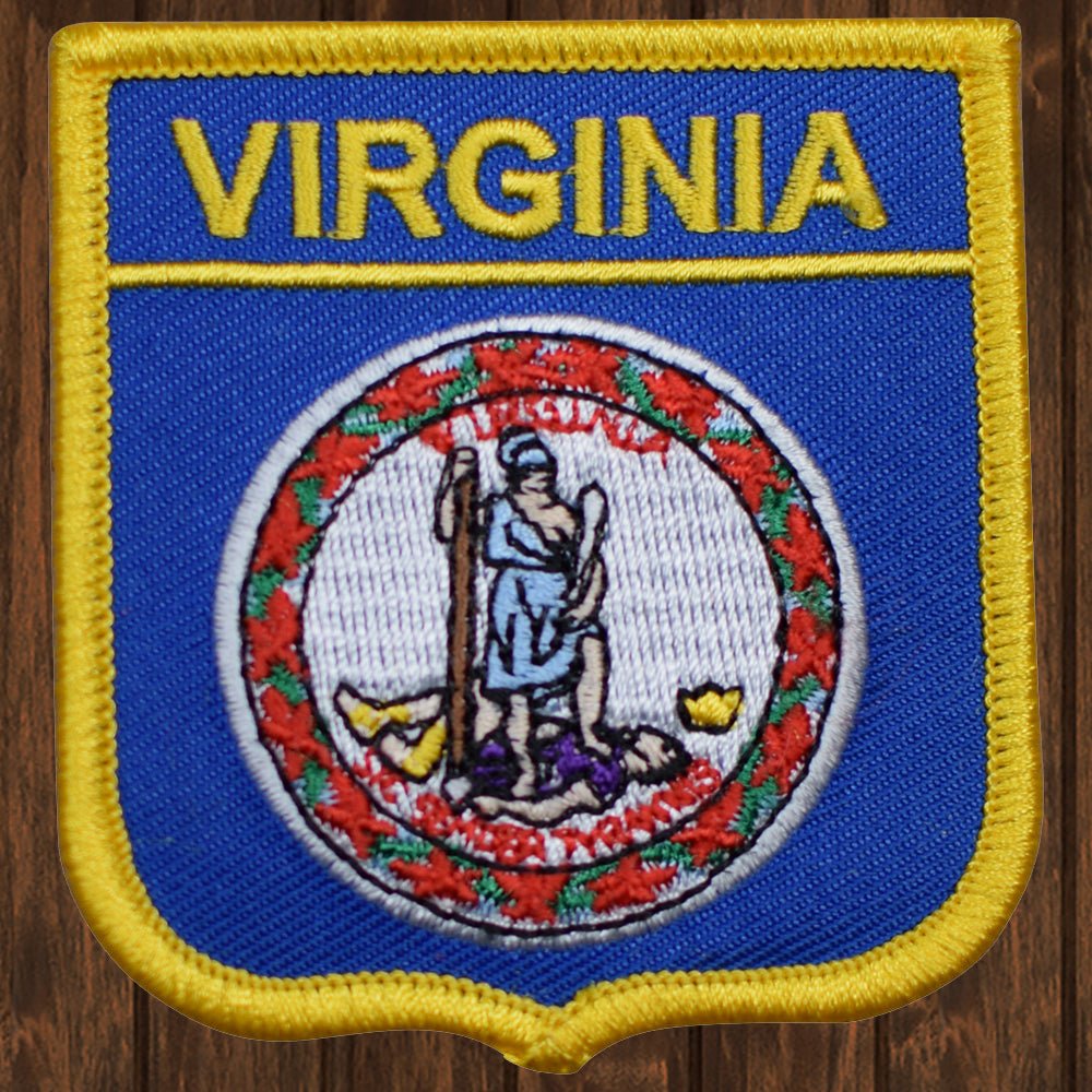 embroidered iron on sew on patch virginia