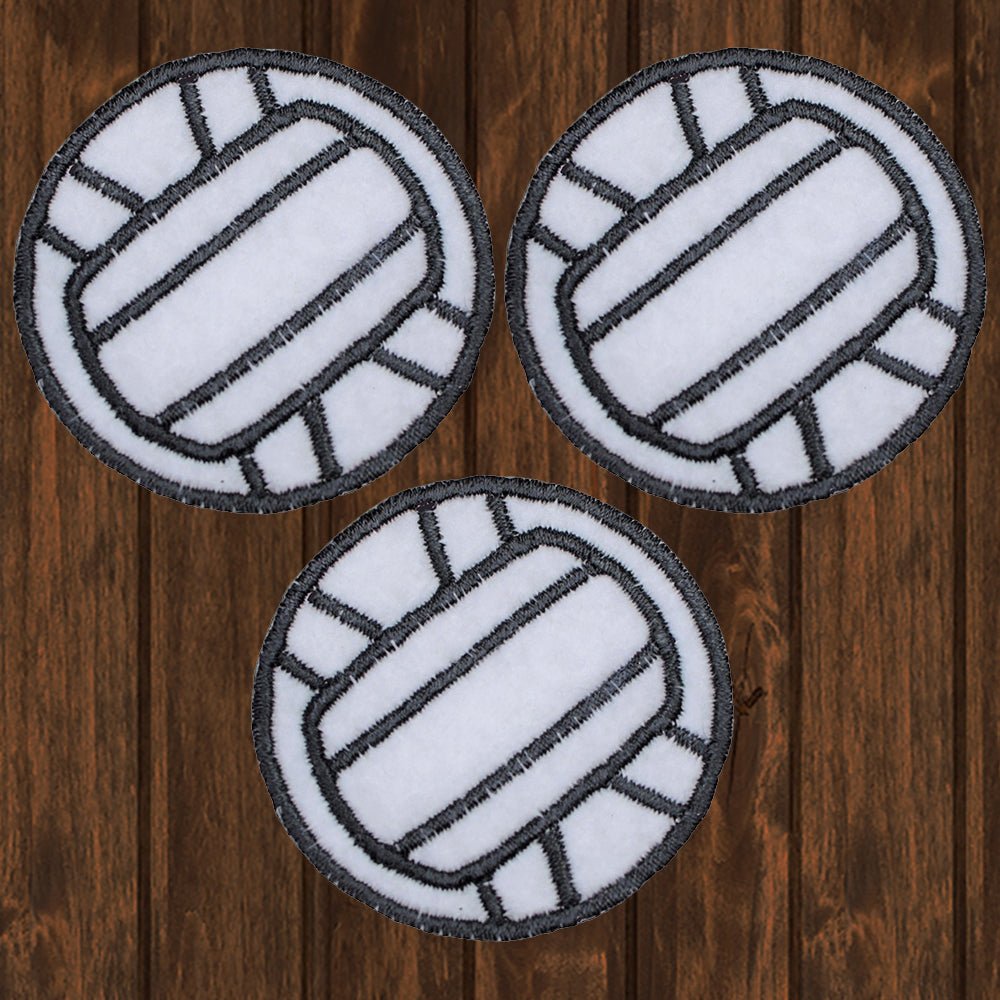 embroidered iron on sew on patch volleyball 3 pack