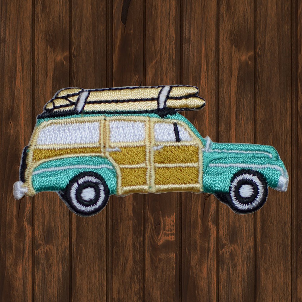 embroidered iron on sew on patch wagon car cargo