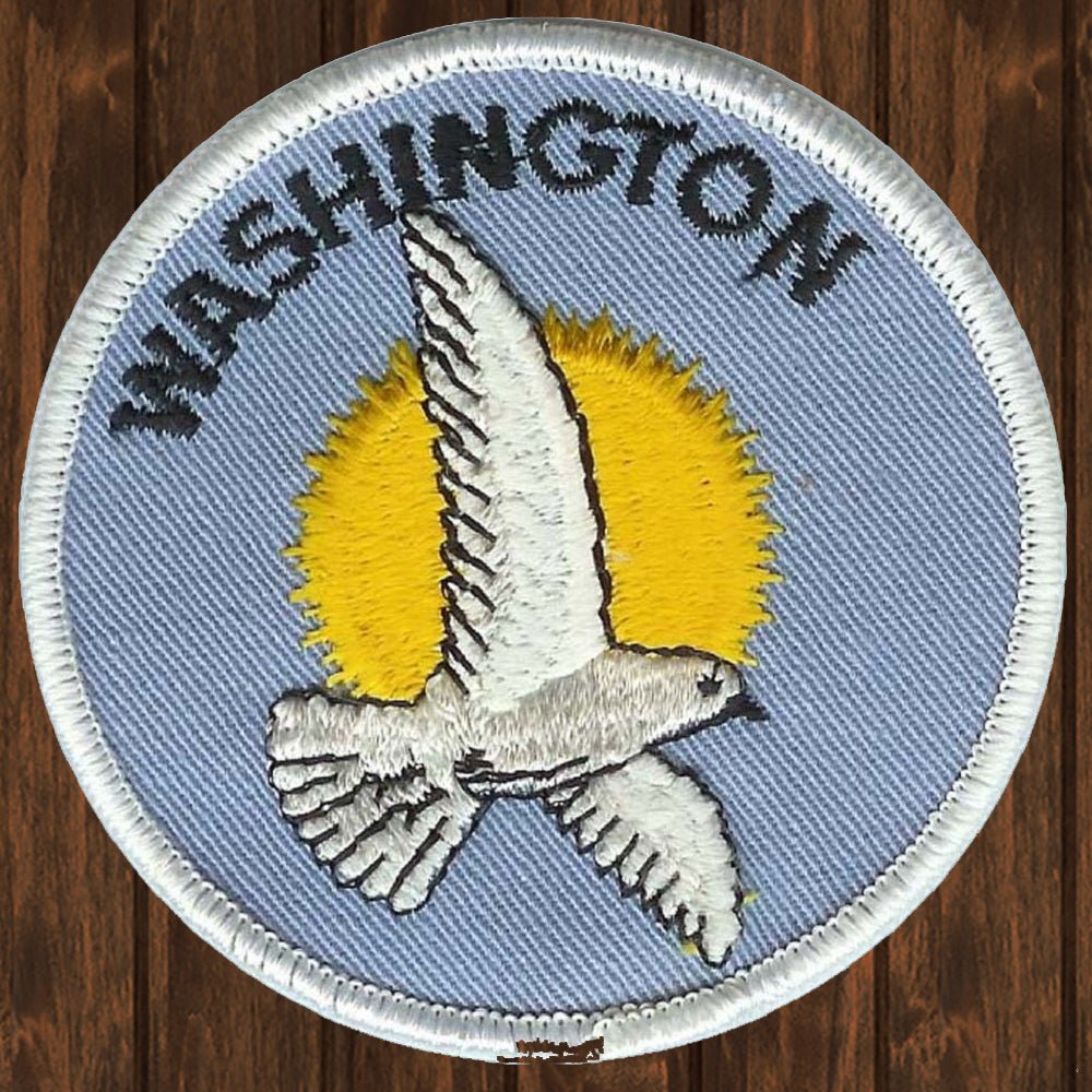 embroidered iron on sew on patch washington bird