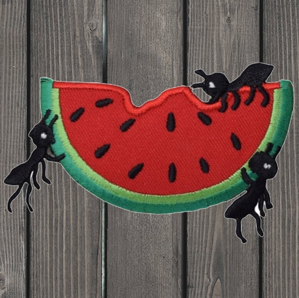 embroidered iron on sew on patch watermelon ants