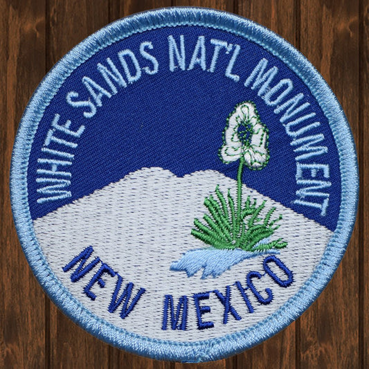 embroidered iron on sew on patch white sands national monument new mexico