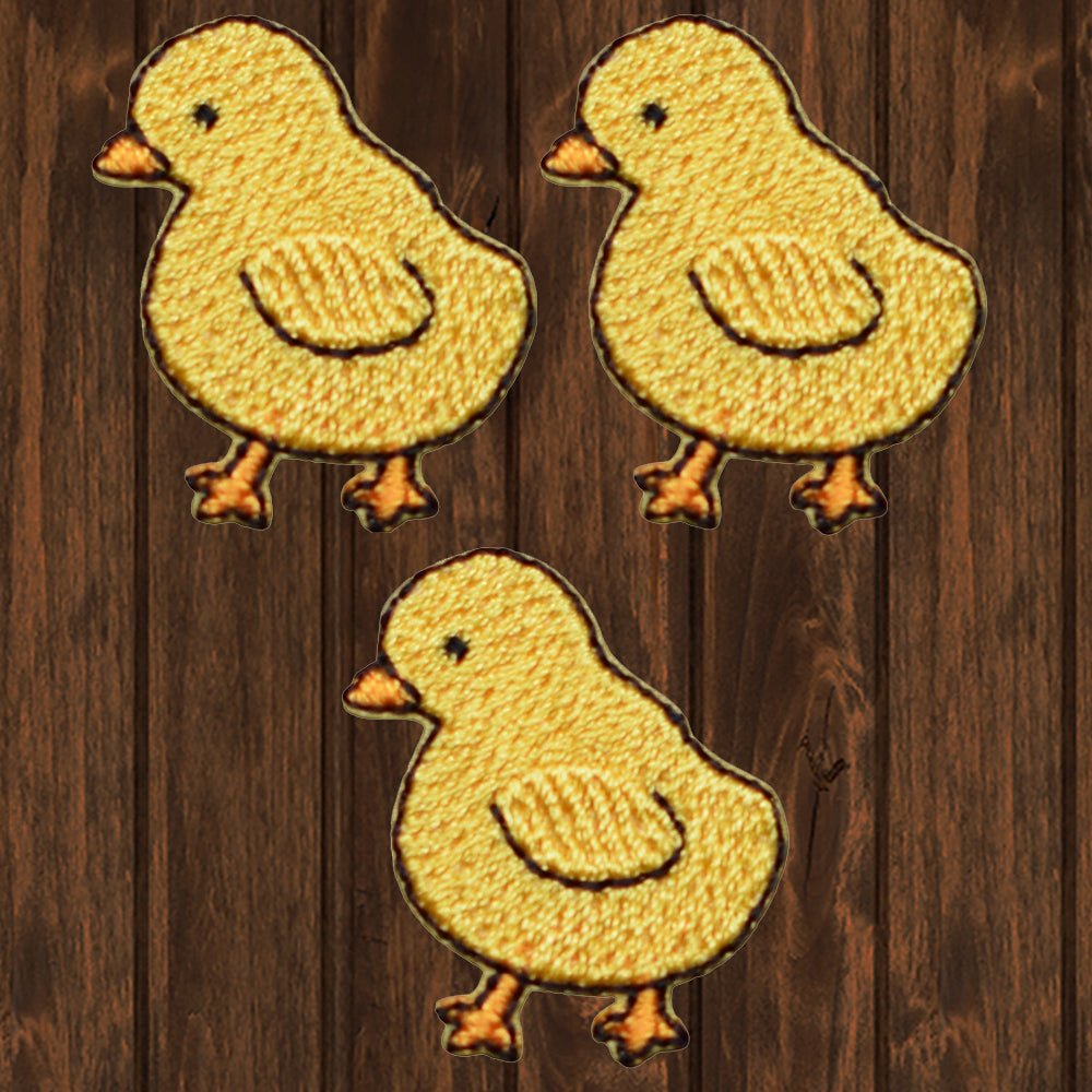 embroidered iron on sew on patch yellow chick