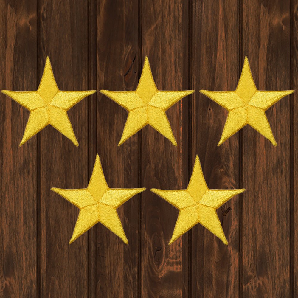 Yellow Thread Patch Yellow Star Embroidered Patch, 7/8