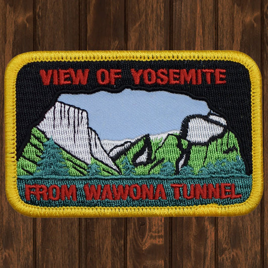 embroidered iron on sew on patch yosemite view