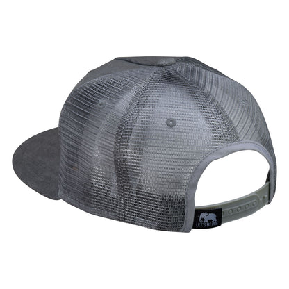 LET'S BE IRIE Trucker Hat - California Irie Flag, Gray Denim Snapback - Let's Be Irie™