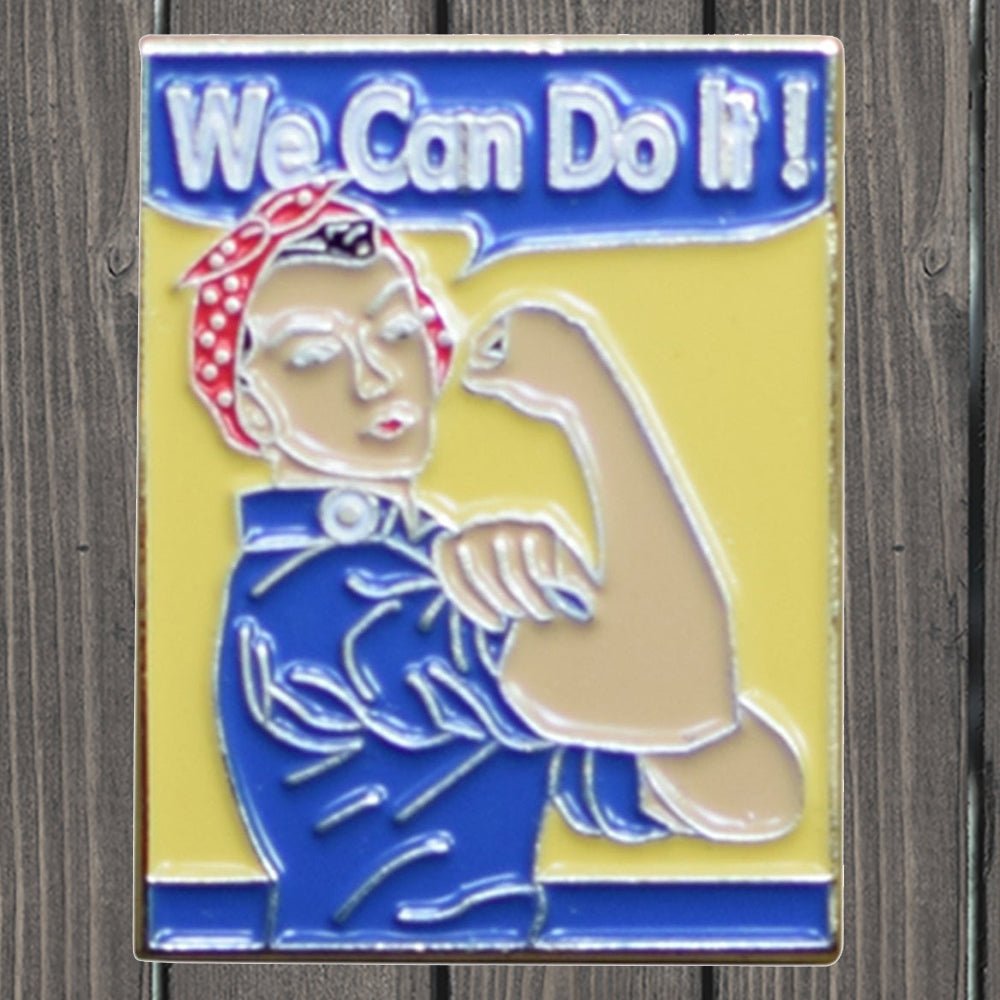 lapel hat pin rosie riveter we can do it